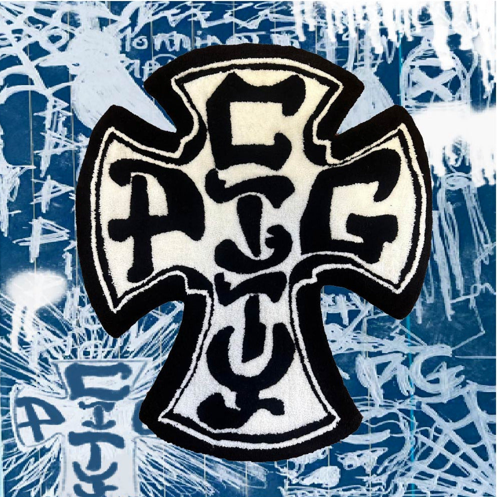 Pig City Skates Cross Rug (Hand Made)