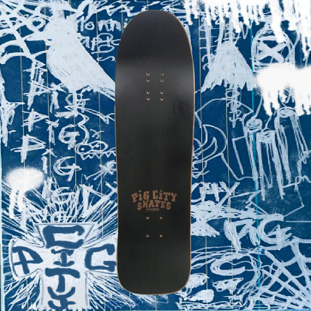 Pig City Skates Cross Handmade Engraved Deck