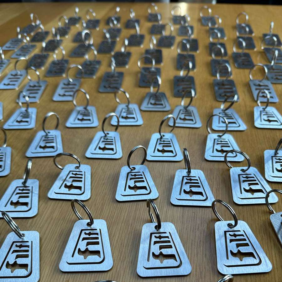 Filf surrounded keyring